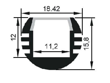 O shape suspended Aluminium Extrusion for LED strip 3