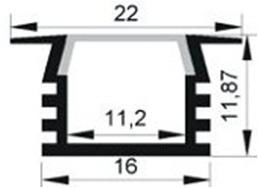 Recessed Aluminium Profile as LED tube decoration lighting 3