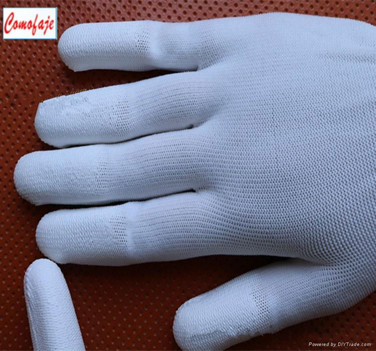 PU Fingertip Coated Gloves Cleanroom Protect Gloves Top Fit Antiskip Gloves 2