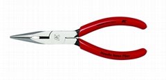 long nose side cutting pliers with gripping teeth