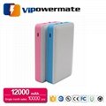 High capacity 10000mah/12000mah mobile charger power banks with LED light 2