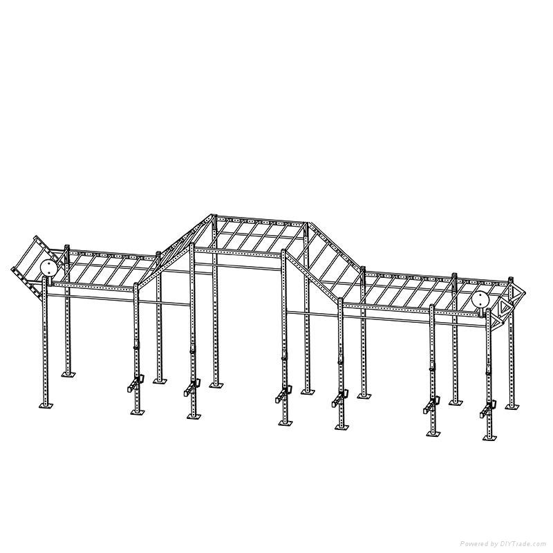 Free Standing War Path with Ladder Gym Rack Crossfit Rigs