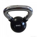 chrome handle black rubber kettle bell