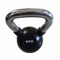 chrome handle black rubber kettle bell