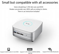 Realan  mini PC barebone Mr.NUC-V6-BTJ1900V3U