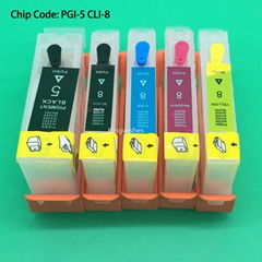 PGI5 CLI8 Refillable Cartridge For Canon IP3300 IP4200 IP4300 IP4500 IP5300