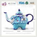 artstar hand painted personalized ceramic porcelain elephant teapot