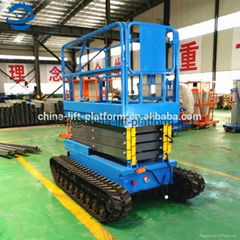 cheap price tracked off-road crawler scissor lift self propelled lift platform