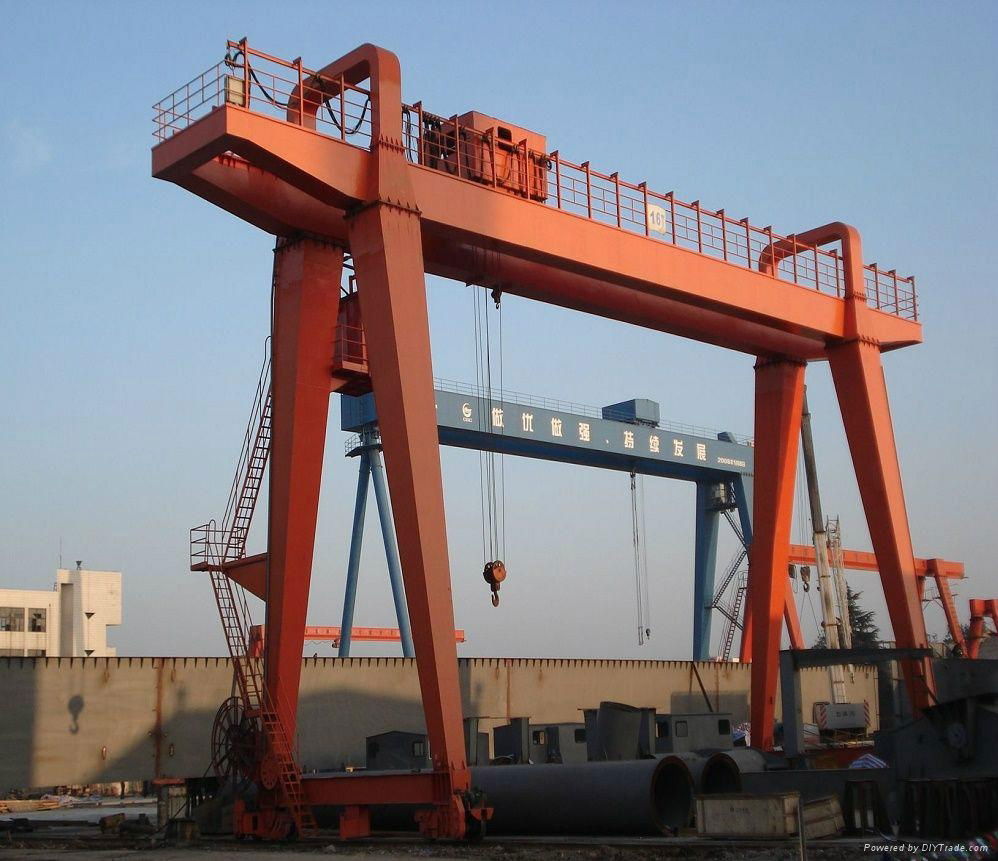 Single& Double girder gantry crane with hook for project construction 5