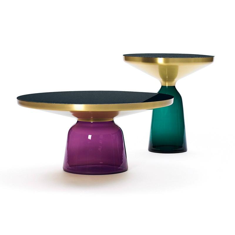 Modern fashion design round glass bell coffee table replica for home furniture