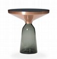 Modern fashion design round glass bell coffee table replica for home furniture