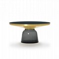 Modern fashion design round glass bell coffee table replica for home furniture