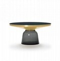 Modern fashion design round glass bell coffee table replica for home furniture