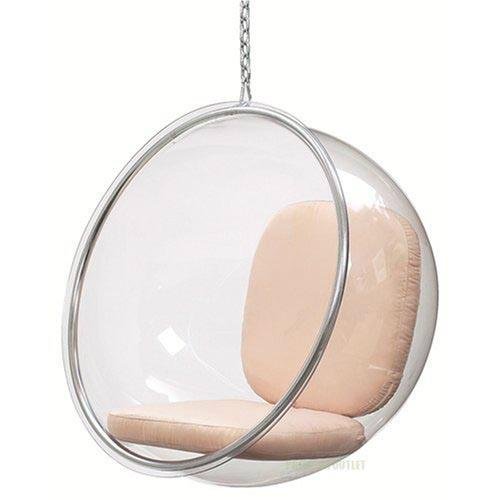 Eero Aarnio ball shaped clear acrylic hanging bubble chair 1