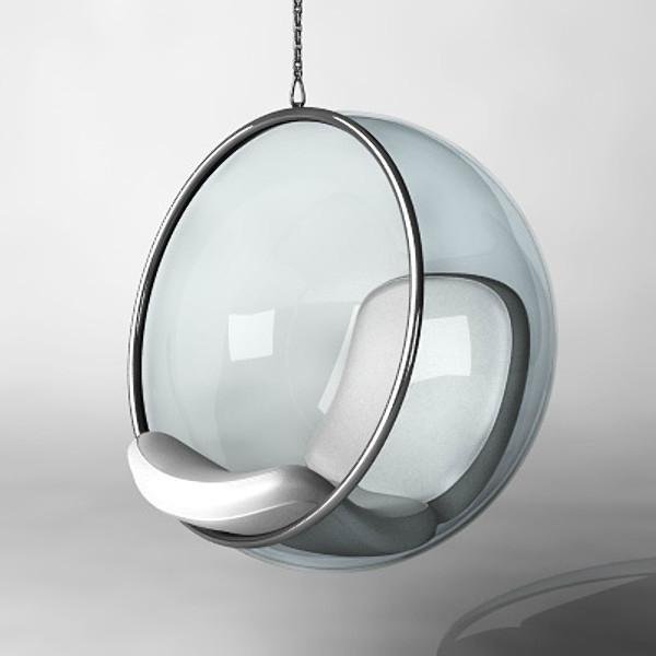 Eero Aarnio ball shaped clear acrylic hanging bubble chair 4