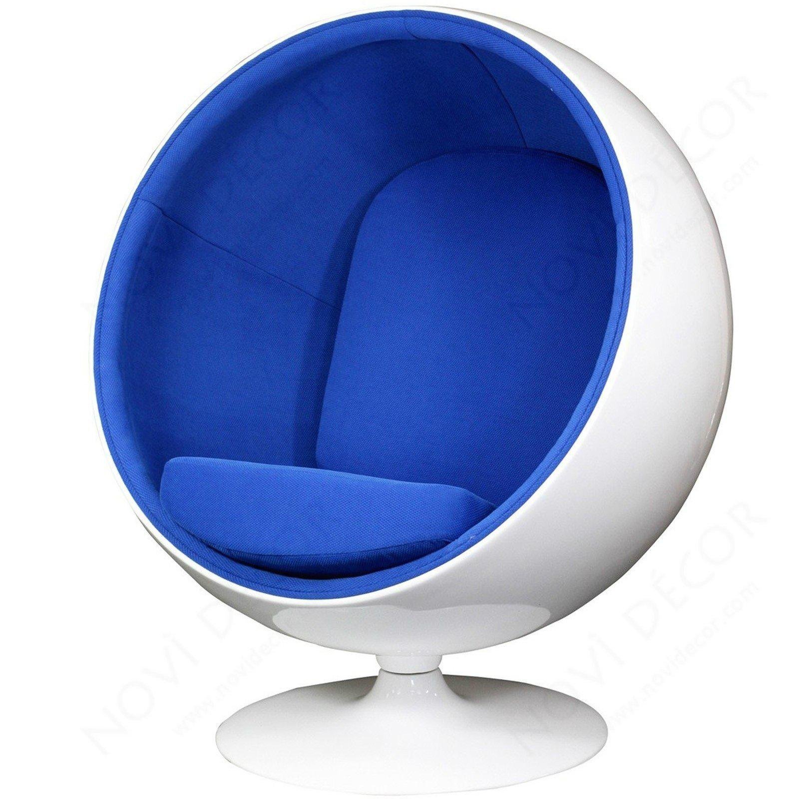 Mid Century Eero Arranio Hanging Ball Shaped Globe Chair 4