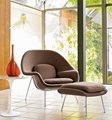 Mid-century Fiberglass Frame Wool Upholstery Eero Saarinen Womb Lounge Chair  6