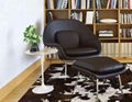 Mid-century Fiberglass Frame Wool Upholstery Eero Saarinen Womb Lounge Chair  7