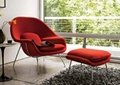 Mid-century Fiberglass Frame Wool Upholstery Eero Saarinen Womb Lounge Chair  9