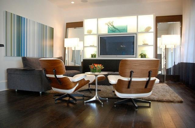 Classic modern furniture herman mille eames lounge chair and ottoman 5