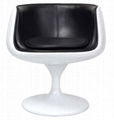 Modern fiberglass leisure zanotta dora tea dining chair cup shaped chair