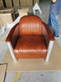 home furniture Spitfire Retro Leather Aluminium Aviator Tomcat Lounge Chair
