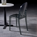 modern classic plastic chair acrylic ghost chair without arm