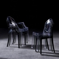 modern classic resin stackable louis ghost chair with arm
