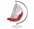 modern design furniture acrylic swing hanging bubble chair with stand cheap