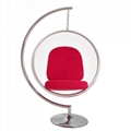 modern design furniture acrylic swing hanging bubble chair with stand cheap