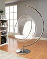 modern design furniture acrylic swing hanging bubble chair with stand cheap