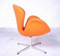 arne jacobsen swan chair wool leather upholstery