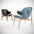 Replica Wood Furniture Leisure Style IB Kofod Larsen Fabric Lounge Chair 