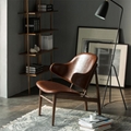 Replica Wood Furniture Leisure Style IB Kofod Larsen Fabric Lounge Chair 