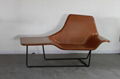 Metal Frame Leather zanotta lama lazy lounge chair