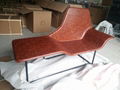 Metal Frame Leather zanotta lama lazy lounge chair