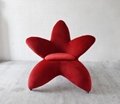 Replica Designer Furniture Metal Frame Red Flower Shaped Starfish Chair
