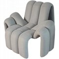 Metal frame fabric cover spider zoe lounge chair