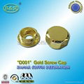 D001 zamak coffin decoration cache-vis metal screw cap gold color