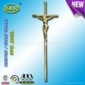 Ref No D045  metal Crucifix zamak coffin decoration christ gold color 1