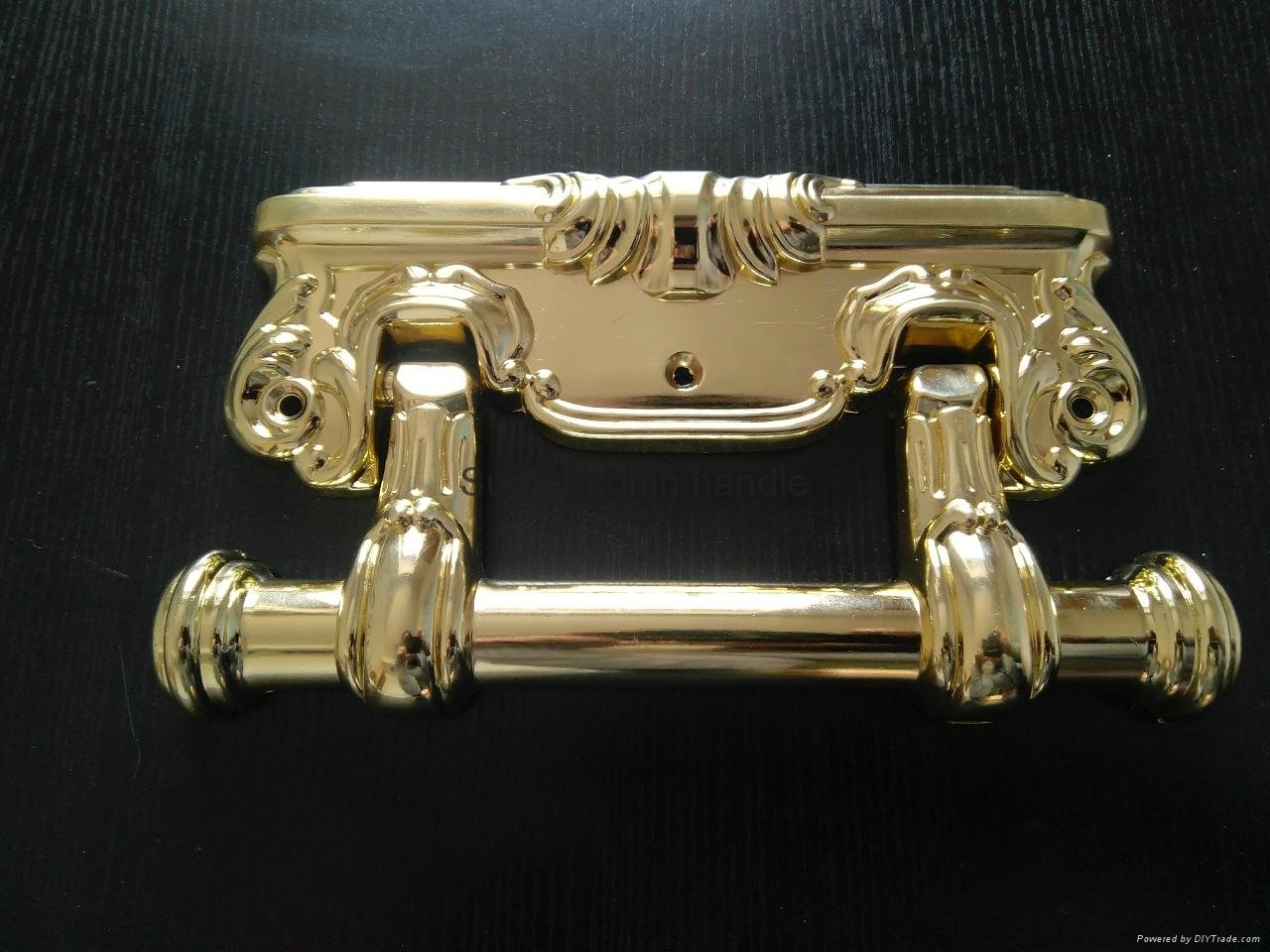 H014 Zamak handle gold metal coffin handle 2