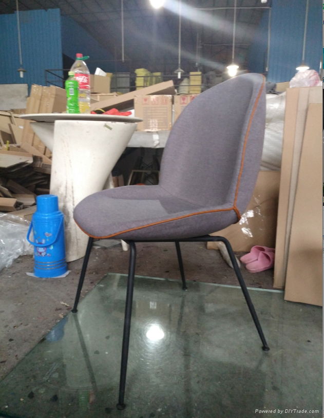 Replica Gubi beetle chair modern design fiberglass beetle dining chair 3