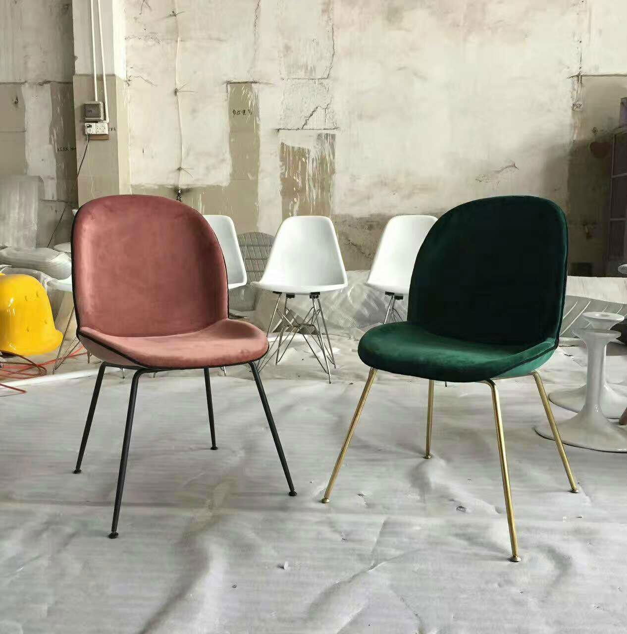 Replica Gubi beetle chair modern design fiberglass beetle dining chair 5