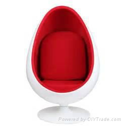  Nordic design leisure chair fiberglass oval pod chair Eero Aarnio egg chair 2