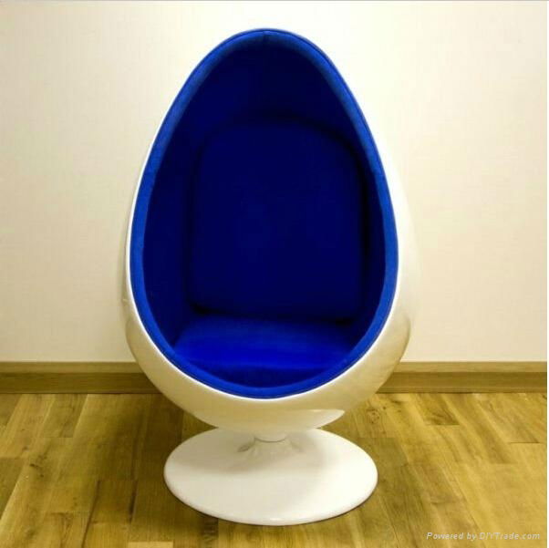  Nordic design leisure chair fiberglass oval pod chair Eero Aarnio egg chair