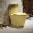 Bathroom golden simple decal ceramic one piece toilet  2