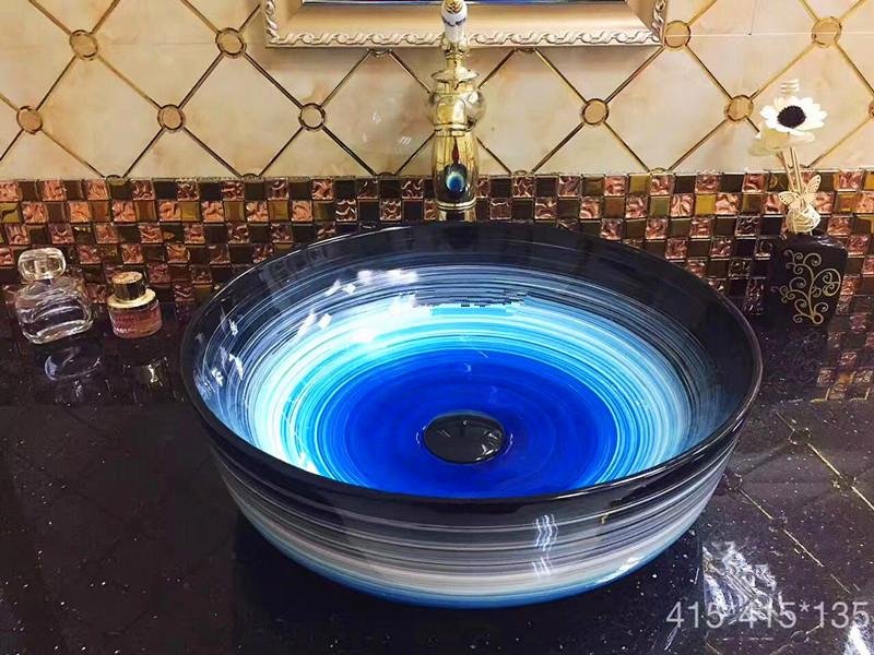 2017 Good sale new style round shape washbasin  3