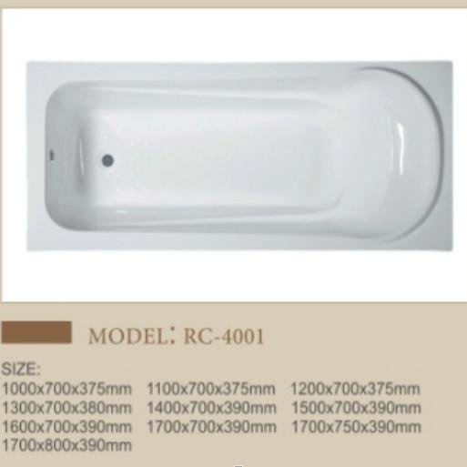 China Acrylic material simple design bath tube