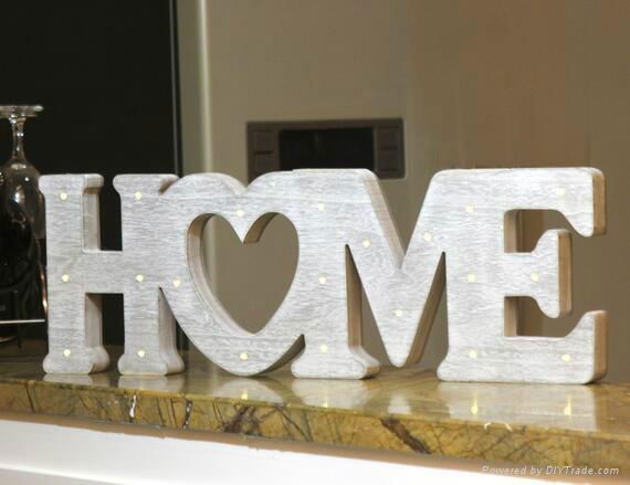 wooden customized home decoration led marquee light