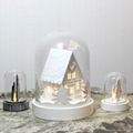 glass dome light wood ornament christmas gift 1